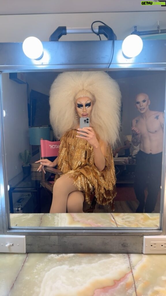Trixie Mattel Instagram - a ghost appears in the mirror NOT CLICKBAIT