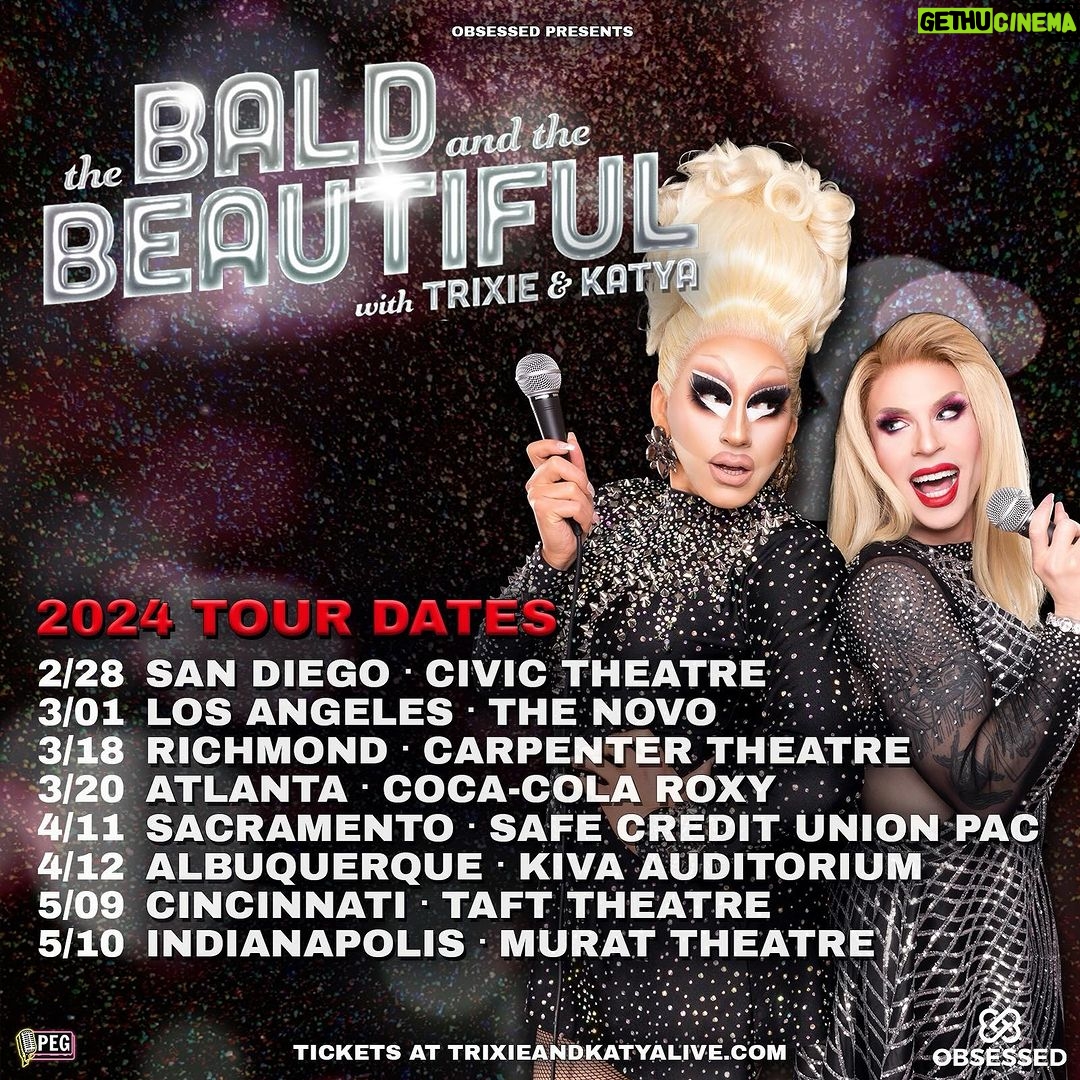 Trixie Mattel Instagram - Tickets for all of these upcoming #BaldAndTheBeautiful shows are now on sale. Get yours before they’re gone at the link in our bio!
