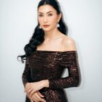 Tyas Mirasih Instagram - Turn up the glam 🖤 Makeup & Hair do by @makeupbyyobel Dress @valenciavivi Earrings @adellejewellery Softlens @eyelovin Styled by @wanda_haraa Photo by @snap.nuel