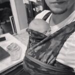 Tyler Baltierra Instagram - This @boppycompany ComfyFit carrier is a necessity when taking care of all the kids & it keeps both of us toasty & warm. Feeling her little breathing & hearing her little cute baby noises is an added bonus!😍 #GirlDad #RyaRose