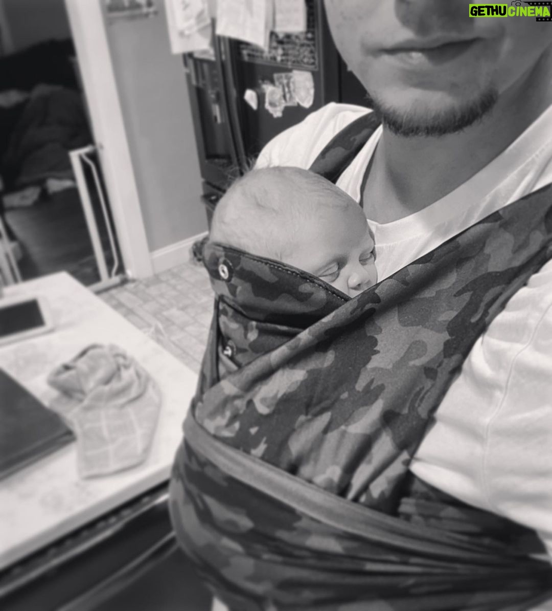 Tyler Baltierra Instagram - This @boppycompany ComfyFit carrier is a necessity when taking care of all the kids & it keeps both of us toasty & warm. Feeling her little breathing & hearing her little cute baby noises is an added bonus!š #GirlDad #RyaRose