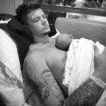 Tyler Baltierra Instagram - There is no better feeling in the world than hearing your baby’s little breathing sync with yours as both of your heartbeats do the same through the warmth of your skin as it touches theirs. I’m head over heels in love! 😍❤️😭🌹 #DaddysGirl #GirlDad