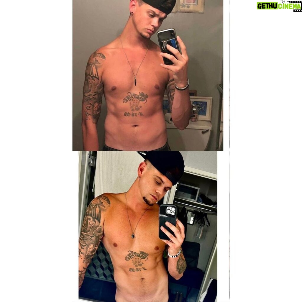 Tyler Baltierra Instagram - 3 year progress Same % of body fat 30lbs heavier! 💪😤 My RESULTS are NOT my goal! My goal is CONSISTENCY… Because once THAT GOAL is met…my desired RESULTS are simply INEVITABLE! I still have a long way to go until I look how I want to, but it’s important to reflect on how far I’ve come & the progress I’ve made so far. It keeps the motivation alive & helps keep me accountable! Couldn’t have done it without you @torrez_jerry_08 👏🙌 #Gainz #FitnessJourney #MuscleBuilding #SkinnyKidProbz