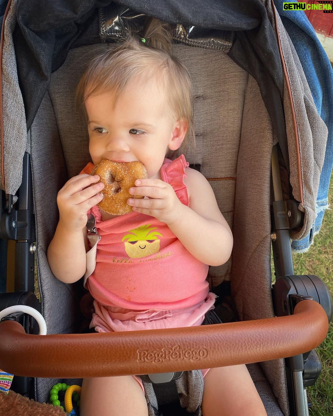 Tyler Baltierra - 82.5K Likes - Vaeda had her first cider donut at Blake’s Apple Orchard & she LOVED it! 😂😍 #VaedaLuma