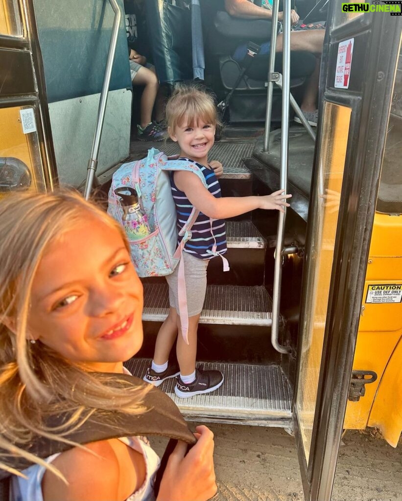 Tyler Baltierra Instagram - It’s Vaeda’s first day of Pre K & her first time on “the big kid bus” & I’m not okay! 😩😭 idk how this happened so fast, but it’s hitting me hard in my chest this morning. No more of me taking her to drop her off & waving goodbye through the doors. No more singing songs together on the way to school. I didn’t think it would hit me this hard, but man…something about having 2 of my kids now riding the bus is getting to me! 🥺😢 please stop growing up so fast you guys, your daddy can’t take it! 💔😔 #VaedaLuma #NovaleeReign #GirlDad #BlessedByDaughters