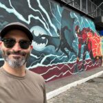 Tyler Hoechlin Instagram – Stumbled across some familiar faces down an alley in São Paulo. 

Also… stole a page out of Clark Kent’s book.

Thanks for having me, Brazil! ‘Twas a visit long overdue. Beco do Batman