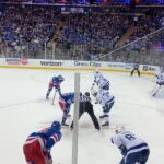 Tyler Hoechlin Instagram - It wasn’t a win, but thank you to the @nyrangers and @thegarden for having me and my good buddy @joe_mazzello for an unforgettable night. Playoff anything is great, but playoff hockey is incredible. Ready for game 6 tonight! #GetEmIn7