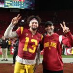 Tyler Hoechlin Instagram – Watching @ayeeecaleb play this season has been somethin’ special. Go get ‘em tonight, #Heisman. I mean #He13man. I mean #Superman….
The expansion of the multiverse continues.

Bring it home Trojans! 
And thanks to the @trojanknights and all the fans in the front row for keepin’ it loud and supporting @usc.fb . #FightOn! ✌🏼