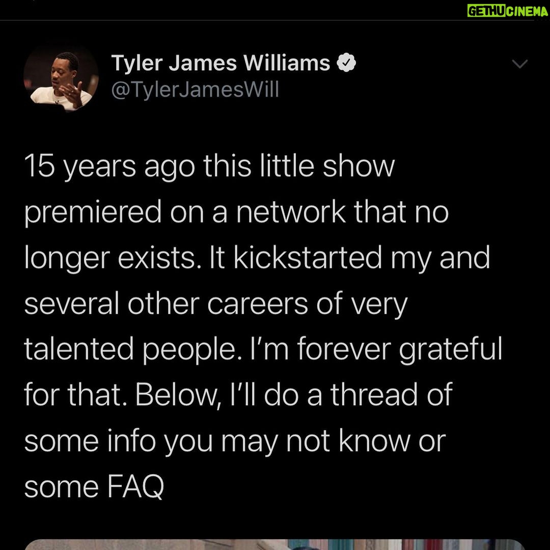 Tyler James Williams Instagram - 15 years. Wow. Did a thread on twitter speaking on some of the things I get asked a lot about the show and just some general info you may not know. These are some of the highlights. Go check out the full thread if interested. Salute to everyone who was apart of this show. In some way shape or form we all came together to make our collective mark. Love always π€βπΎ