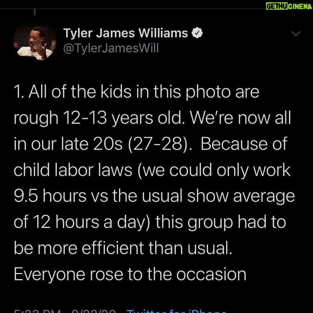 Tyler James Williams Instagram - 15 years. Wow. Did a thread on twitter speaking on some of the things I get asked a lot about the show and just some general info you may not know. These are some of the highlights. Go check out the full thread if interested. Salute to everyone who was apart of this show. In some way shape or form we all came together to make our collective mark. Love always π€βπΎ