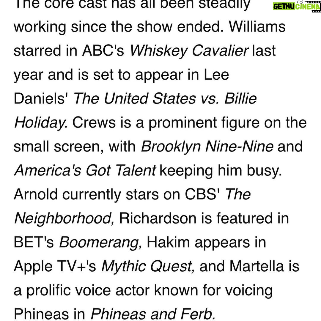 Tyler James Williams Instagram - 15 years. Wow. Did a thread on twitter speaking on some of the things I get asked a lot about the show and just some general info you may not know. These are some of the highlights. Go check out the full thread if interested. Salute to everyone who was apart of this show. In some way shape or form we all came together to make our collective mark. Love always π€βπΎ