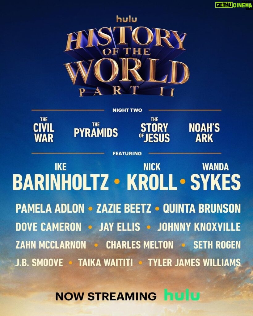 Tyler James Williams Instagram - I got to have the honor of being asked to come play with some historic actors, on this historic project about some historical shit. Much love to @ikebarinholtz @iamwandasykes @nickkroll , Mel Brooks and the entire @historyoftheworld crew for the good time! Check it out if you can! Streaming now on @hulu