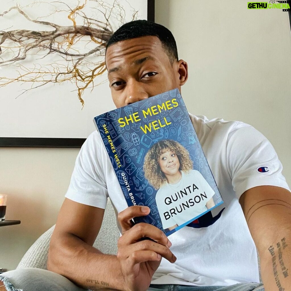 Tyler James Williams Instagram - Ooop, look what just came in 😏 congratulations to the big homie @quintab on the release this week! Go love yourself and get yourself a copy wherever books are sold 😉
