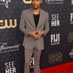 Tyler James Williams Instagram - Thank you @criticschoice for a beautiful night 😌 Suit: @apmilanbrand Jewelry: @cartier Styled by : @ashleynorthstyle Grooming: @crazysexybeautifoe