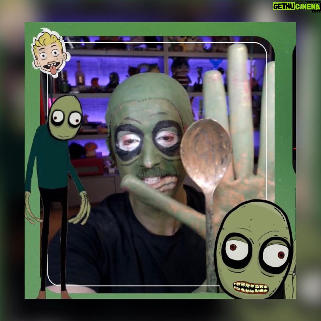 Tyler Oakley Instagram - he (salad fingers) came from heaven to earth to show the way