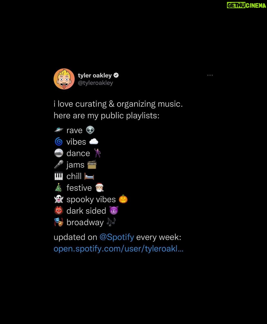 Tyler Oakley Instagram - search “tyler oakley” on spotify right now or else