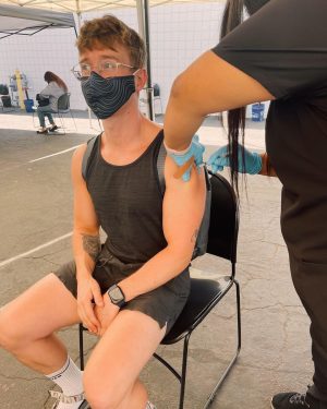 Tyler Oakley Instagram - fully vaccinated & ready to cause a ruckus! now it’s time to talk to friends & family about the misconceptions they may have about vaccinations, COVID, & public health. let’s do this, together! 💉