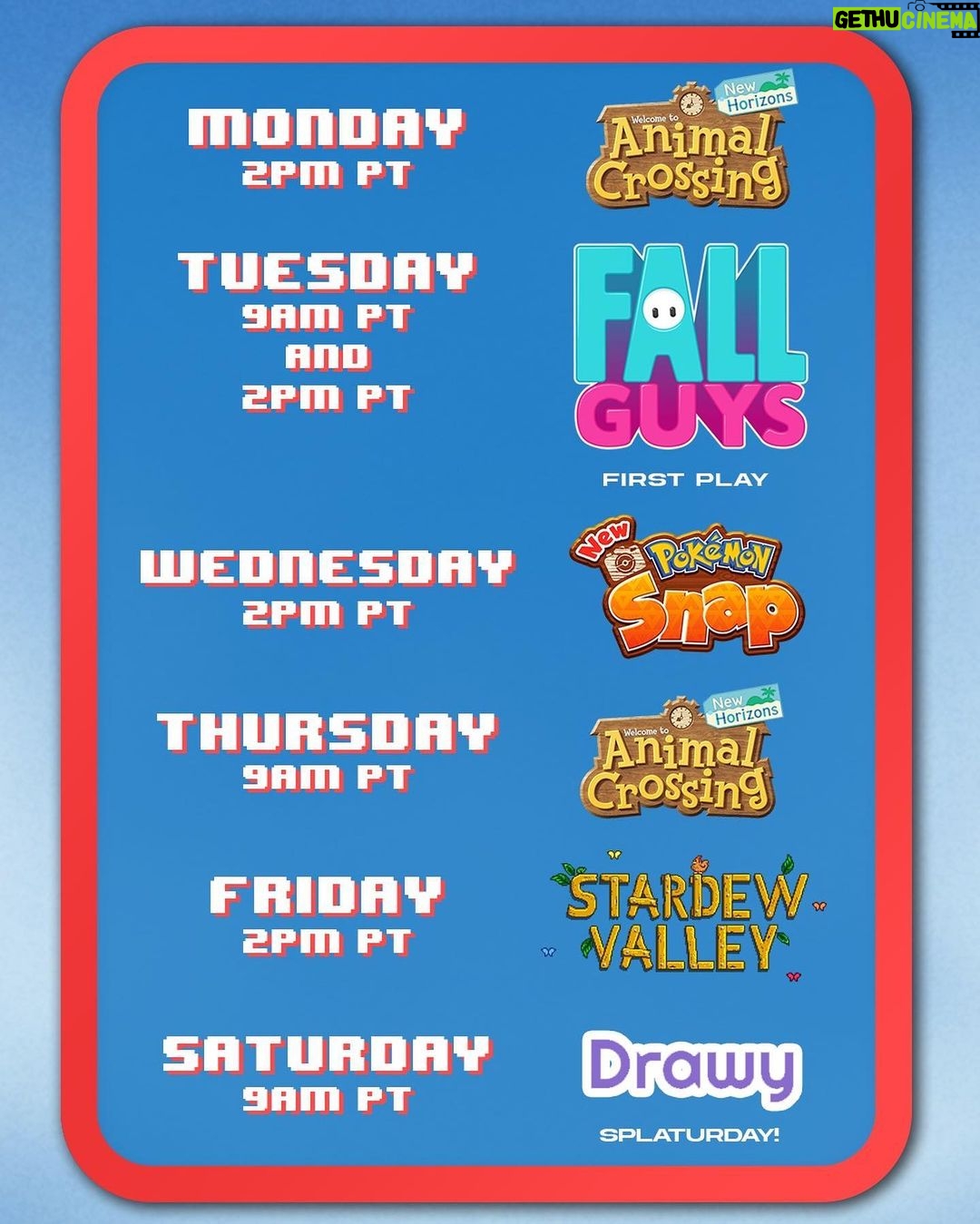 Tyler Oakley Instagram - swipe for this week’s schedule & swing in whenever! can’t wait to vibe with y’all. thank you for making this community so top tier. (📸: @nflanaganfrankl)