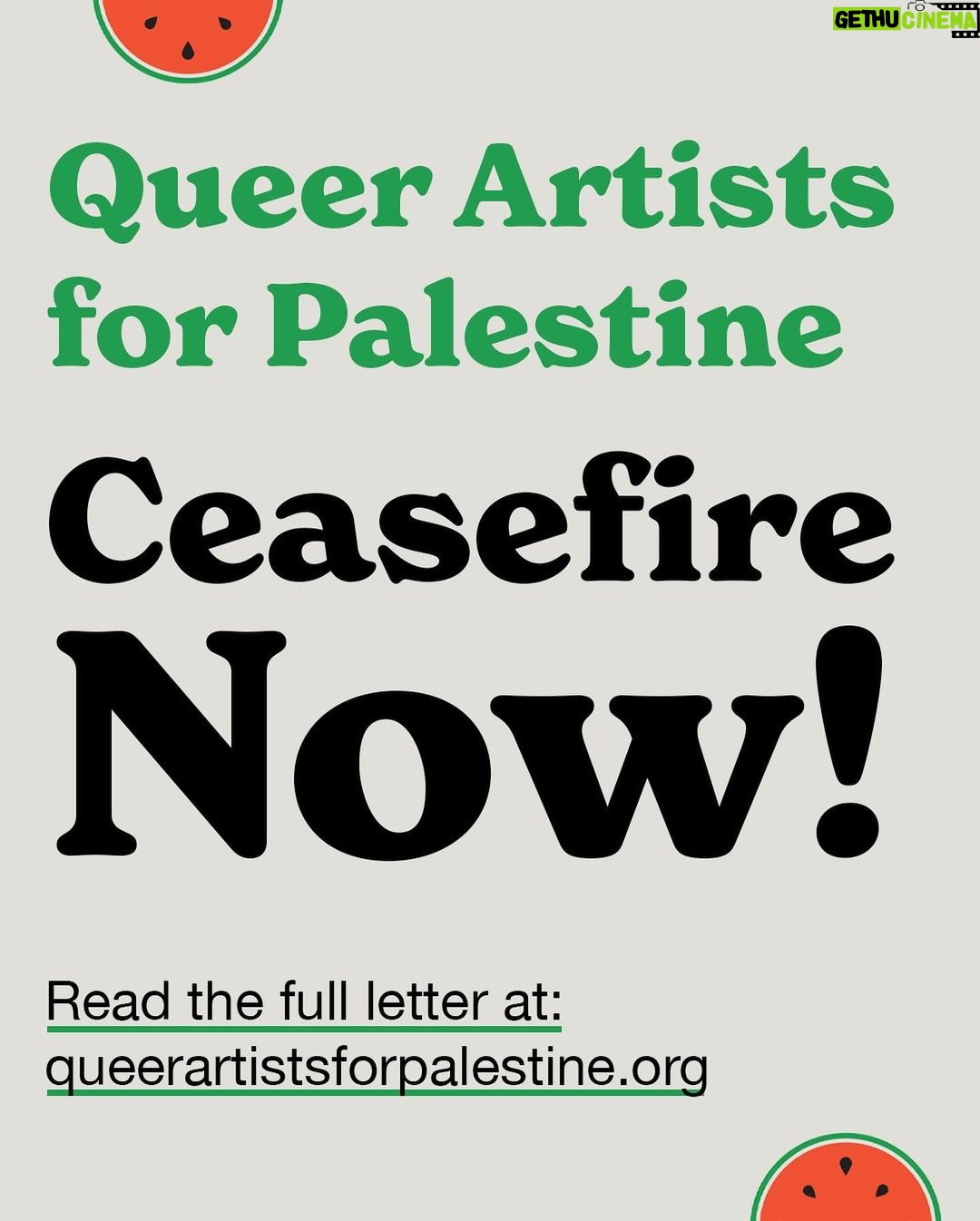 Tyler Oakley Instagram - queerartistsforpalestine.org 🍉