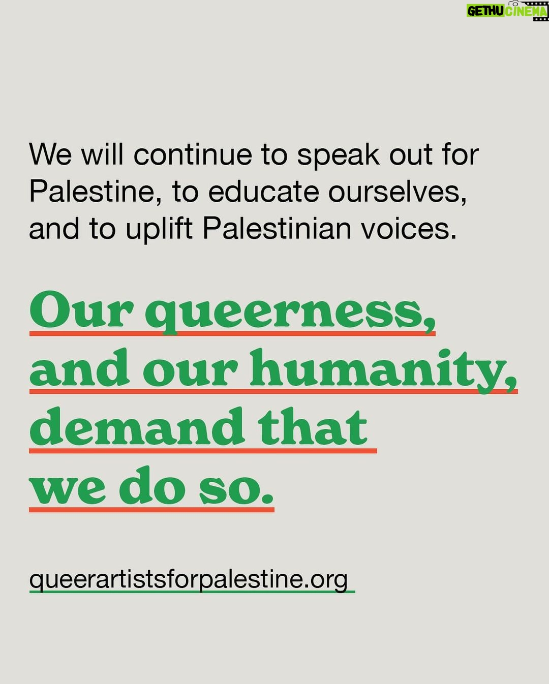 Tyler Oakley Instagram - queerartistsforpalestine.org 🍉