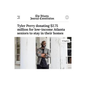 Tyler Perry Instagram - So… I knew that the success of my studio would affect all the property values around it. But make no mistake the seniors on fixed incomes around the studio will not lose their homes because of past due or rising taxes… no sir!! 

We ain’t doing that to our legacy. 

Thank you Mayor Dickens and Invest Atlanta for caring about our folks. 

God bless