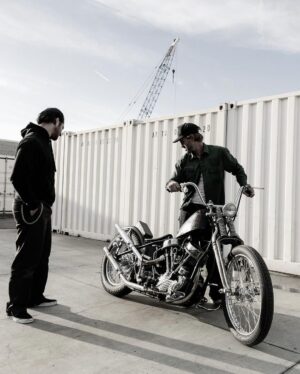 Tyler Posey Instagram - From start to finish. 1956 Panhead. Built in Huntington Beach California