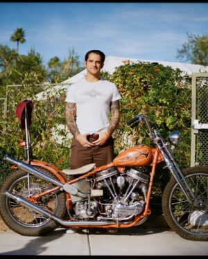 Tyler Posey Instagram - From start to finish. 1956 Panhead. Built in Huntington Beach California