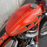 Tyler Posey Instagram - 🔥🔥AGENT ORANGE 🔥🔥 56 panhead for our buddy @tylerposey58 hope you like it brother. Come check it out this weekend @paradiseroadshow #cyclezombies