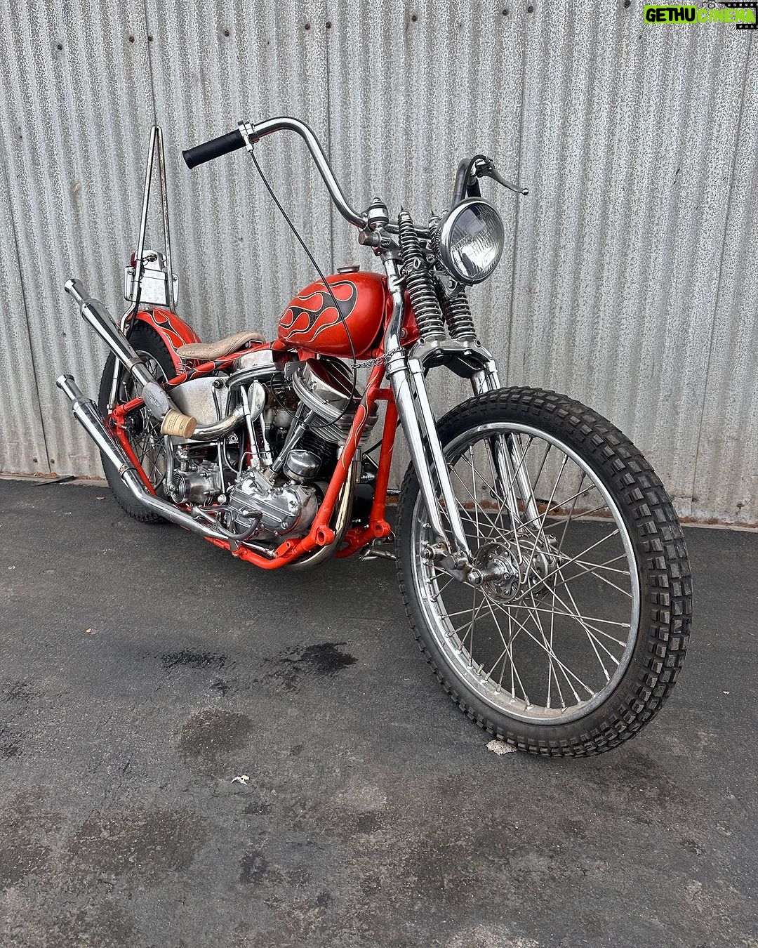 Tyler Posey Instagram - 🔥🔥AGENT ORANGE 🔥🔥 56 panhead for our buddy @tylerposey58 hope you like it brother. Come check it out this weekend @paradiseroadshow #cyclezombies