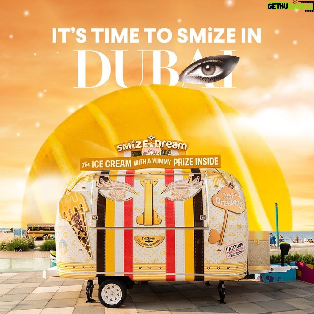 Tyra Banks Instagram - Sunsets, SMiZE’s, and creamy, dreamy ice cream - could it get any better?🌅🍦 Today marks the grand takeover of Kite Beach, Dubai, by SMiZE & DREAM. We’re not just serving dreamy ice cream; we’re serving lewks, honey! Come get your eyes SMiZED up by our glam artists! And share your biggest DREAMS with us at our dreamy celebration! #SMiZEandDREAM #Dubai #SMiZE #SMiZEandDREAMDubai #SMiZEinDubEYE #DubEYE #IceCreamTrunk #SQOOPS #SMiZESQOOPS #KiteBeach Kite Beach Dubai