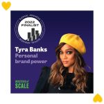 Tyra Banks Instagram - So I did an amazing podcast called @mastersofscale and my episode on the secrets of personal branding is up for a Signal Award! This is like the Oscars of podcasts! ￼OMG! You can vote for it to win and listen to the episode at mastersofscale.com/tyra-banks It’s REALLY good! In my episode, I share some key learnings from my career and talk about how to take your personal brand to the next level. Dropping serious gems for you! 😉 Go listen and cast your vote! Xo 💛