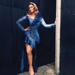 Tyra Banks Instagram - Blue for you 🔹 . . . Designer: @Ericarchibald & @nataliabarzilai Dress construction: @houseofjmc Embellishments: @primecreations Makeup: @valentefrazierartistry Hair: @kimblehaircare Jewelry: @XIVkarats Shoes: @vionicshoes Tailor: @mparkerbuzz #DWTS #DisneyPlus