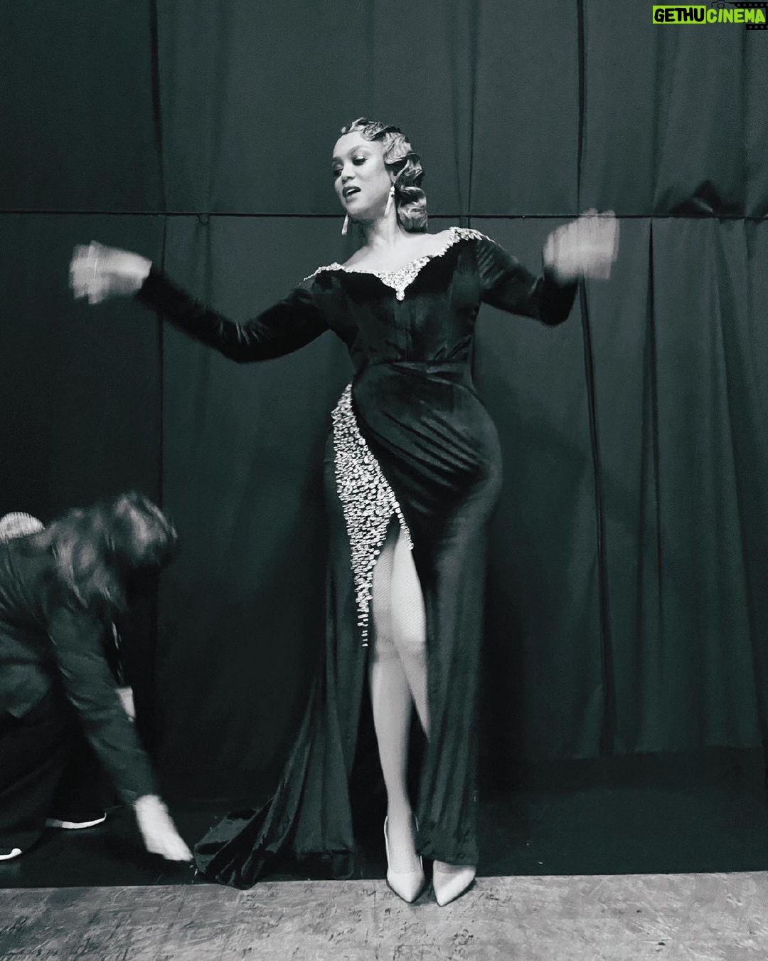 Tyra Banks Instagram - Josephine. Lena. Dorothy. Paying homage. Fill in their last names below ππ½ . . . Stylists: @Ericarchibald & @nataliabarzilai Designer: @houseofjmc Makeup: @valentefrazierartistry Hair: @kimblehaircare Embellishments: @primecreations Jewelry: @XIVkarats Shoes: @vionicshoes Tailor: @mparkerbuzz #DWTS #DisneyPlus