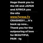 Tyrese Gibson Instagram – Please tell me what city, state or country you’re in and if the site is back up..??
Tyrese.Tv
