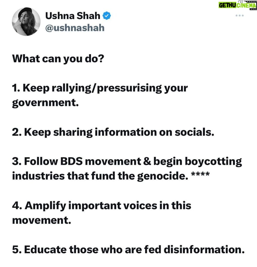 Ushna Shah Instagram - Support f@la$t33n until it’s free, even after it stops trending. Even after ceasefire (if that even happens). Don’t let their blood be in vain.