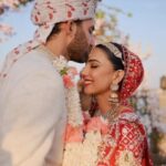 Ushna Shah Instagram - Married to my nainonwala Maharaja. I love you, husband 😍 —————— So grateful to our friends and family for flying in from all over the world. My sister Maha, my cousins and my friends were my tribe in putting this together. @mahani2003 my bonus sisters @mahasheikhofficial @mariasheikhellahi @purniya @liya.muzzafar @catchmeifyoucaanya @nehakhanxo @itsmarway @mehru23 @amarasha @sonyahussyn the boys @mazchuggy for handling so so much! I could not have pulled this wedding off without u girls! @saharamusicuk you brought the house downnnnn!!! Herbie paaji and Gurps paaji you guys were amaaaazing! And of course, honorary member @alirehmankhan 😅 Venue: @andalusian_banquets Decor: @eventuallepk thanks for finding me the best deals! — what a night! I’m still reeling. #hamush #ushnashah