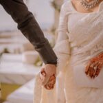Ushna Shah Instagram - Our forever begins. We are so grateful for the abundance of love we have received from all over the world. Please allow me to formally introduce my husband: His name is Hamza Amin, he is obviously very easy on the eyes, but that doesn’t even scratch the surface. He is an incredibly kind, loving, romantic, hard working, passionate, honest, witty, hilarious, intelligent, disciplined, fun and generous soul with far too many qualities to write here.. I am blessed to have him as my other half and my best friend for life. “And they lived happily ever after” ♥️ 🎥 📸 1-4: @mahasphotographyofficial 5-8: @thrupolaroids (Like how I snuck in the Shendi reel at the end🤭) (PS. I still haven’t posted my 🇦🇹 👰🏻‍♀️ look, I’ll get around to that soon). My hair & makeup for the waleema by my lovely chacha-in-law, the great @tariqaminofficial 🤗 #hamush @hamza.amin87