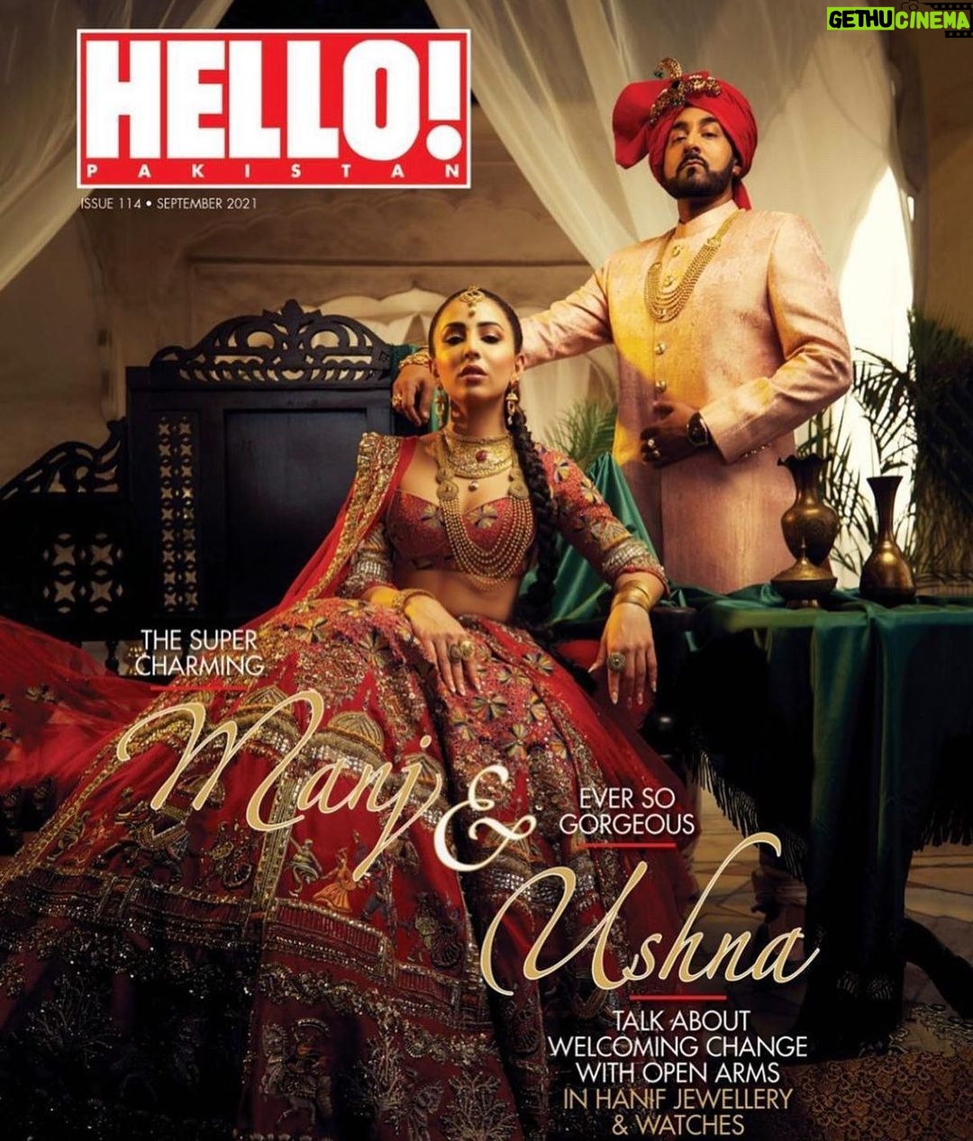 Ushna Shah Instagram - Of the many talents us south-asians possess, an unfortunate one is to hold on to the blood in our history and overlook the harmony. There was a time in our very own sub continental history when people from different religions, skin colors and linguistics lived together in harmony. This collaboration is an ode to our Punjabi heritage. And the site in which it is set amplifies itโs significance: The Shalimar Gardens: built by the Mughals and reigned over by the British and subsequently, the Maharajas. This photoshoot is an ode to our Punjabi heritage: We choose to break barriers, we choose to reconnect the branches that strayed from our roots: We choose art, We choose Love. Catch myself and @manjmusik, the lead singer of #RDB on this monthโs cover of @hellopakistan Makeup: @geenakashif ๐ ๐ธ @zillestudio_kukisphotography ๐ @hanifjewellers ๐ @zartashcouture @manjmusik #ushnashah #manjmusik #hellopakistan #rdb Shalamar Gardens, Lahore