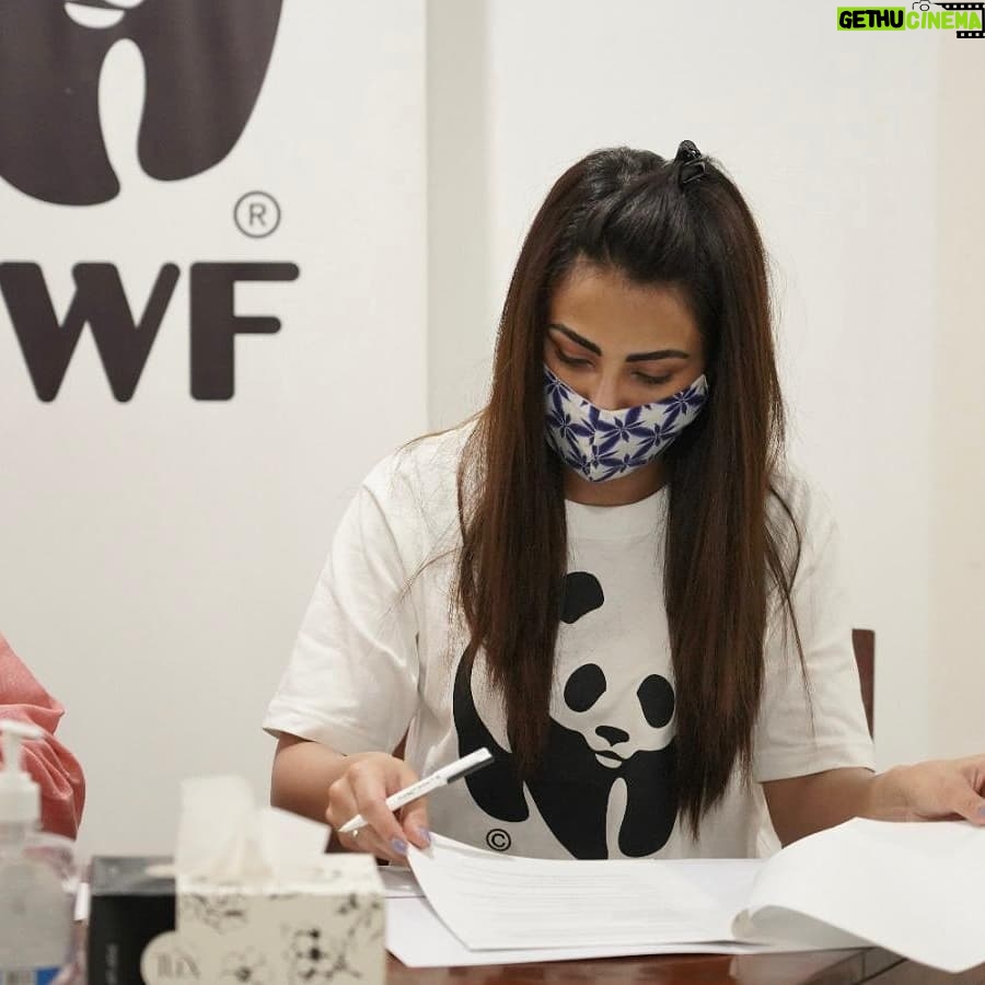 Ushna Shah Instagram - Honoured to join hands with WWFPAK as the Goodwill Ambassador and be a part of the panda family. WWF's mission is working to sustain the natural world for the benefit of people and nature. I am grateful for this platform and can not wait to get to work with these dedicated & passionate individuals. Wish us luck! 🐼 (The last two pictures are of me enjoying a gelato after my signing.. Just sharing my happy ) @wwfpak @wwf #ushnashah #wwfgoodwillambassador #conservation #wildlife #nature #wildlifephotography #animals #naturephotography #wildlifeconservation #photography #environment #travel #birds #animal #naturelovers #biodiversity #sustainability #wild #love #ocean #safari #hunting #climatechange #l #endangeredspecies #natgeo #earthhour