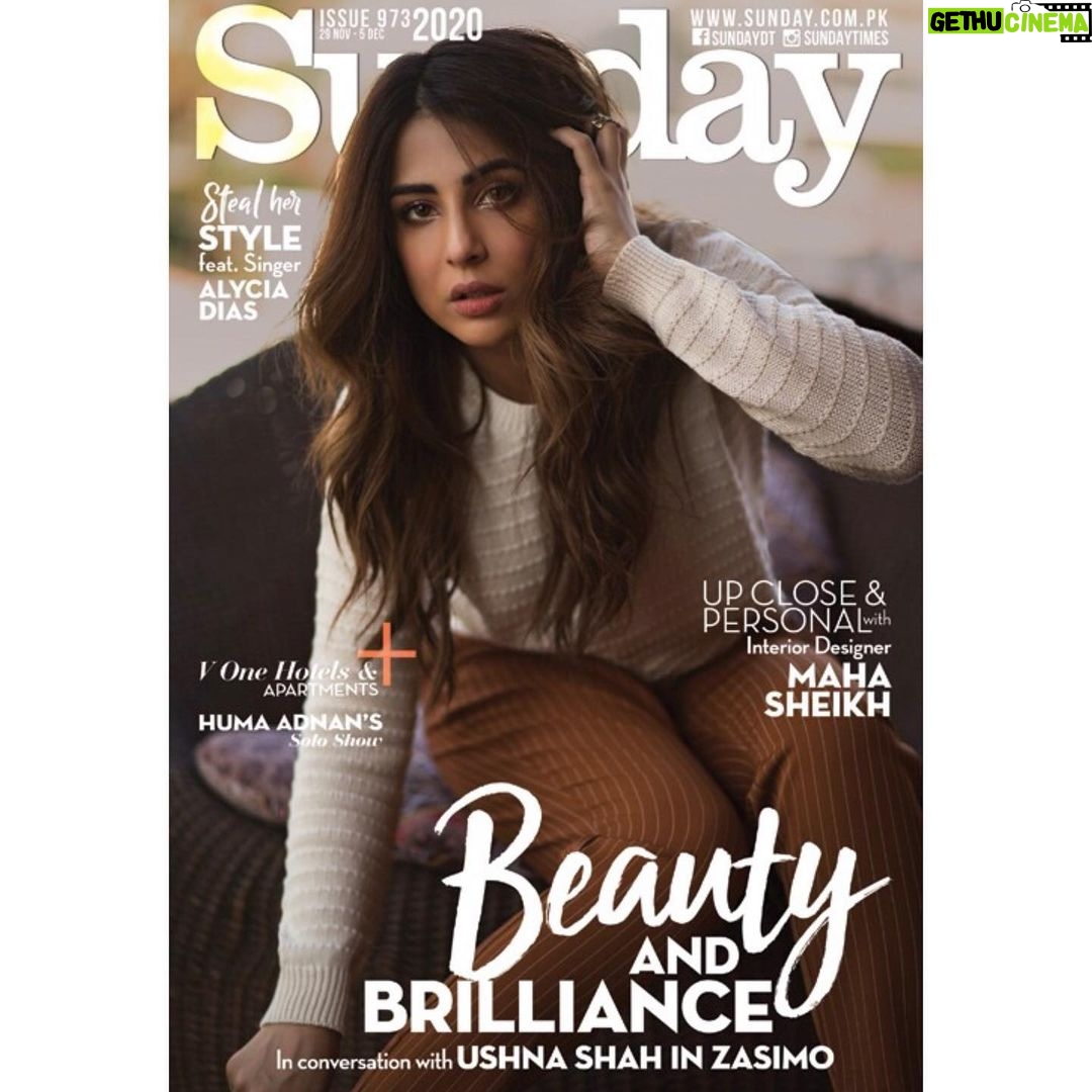 Ushna Shah Instagram - If you say so, Sunday! For the interview & editorial pick up this week’s issue! @sundaytimes Wardrobe: Zasimo @zasimo Photography: Shahbaz Shazi @shahbazshaziofficial Hair and Makeup: Shazia Rashid @shaziarashidmakeupartist Styling: Ehtesham Ansari @ehteshamansari Coordination: MINT PR @mintcommpk #ushnashah