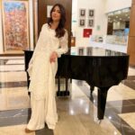 Ushna Shah Instagram - A Rizwan Beyg ensemble is the epitome of elegance; it is only fitting that he dressed Princess Di. His clothes can make anyone feel like royalty. Even when that anyone is exhausted and overwhelmed after a long day of travel and meeting her well wishers. Whether it is an actual princess of the world, walking back to her grand bedroom in palace halls after being showered with affection from millions, OR an ordinary woman, walking back to her hotel room through the lobby after being showered with affection from a small crowd in a mall: a Rizwan Beyg outfit is truly the icing on this delicious cake of princess-hood, whatever scale it may be on. Thank you to Giga group for hosting me and thank you to the beautiful folks of Pindi who came down to say hello, best Monday ever! I am still reeling 🥰 #ushnashah #meetandgreet #gigamall