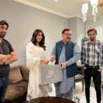 Ushna Shah Instagram - A Rizwan Beyg ensemble is the epitome of elegance; it is only fitting that he dressed Princess Di. His clothes can make anyone feel like royalty. Even when that anyone is exhausted and overwhelmed after a long day of travel and meeting her well wishers. Whether it is an actual princess of the world, walking back to her grand bedroom in palace halls after being showered with affection from millions, OR an ordinary woman, walking back to her hotel room through the lobby after being showered with affection from a small crowd in a mall: a Rizwan Beyg outfit is truly the icing on this delicious cake of princess-hood, whatever scale it may be on. Thank you to Giga group for hosting me and thank you to the beautiful folks of Pindi who came down to say hello, best Monday ever! I am still reeling 🥰 #ushnashah #meetandgreet #gigamall