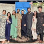 Ushna Shah Instagram - Thank you Sejas for another year of bringing the industry together. The conversations were so good that we didn’t get many photographs in, but here are a few. ❤️ JJ, Saba, Abdullah & Aymen 🌙 Update: since everyone is asking my dress is from @ansabjahangirstudio