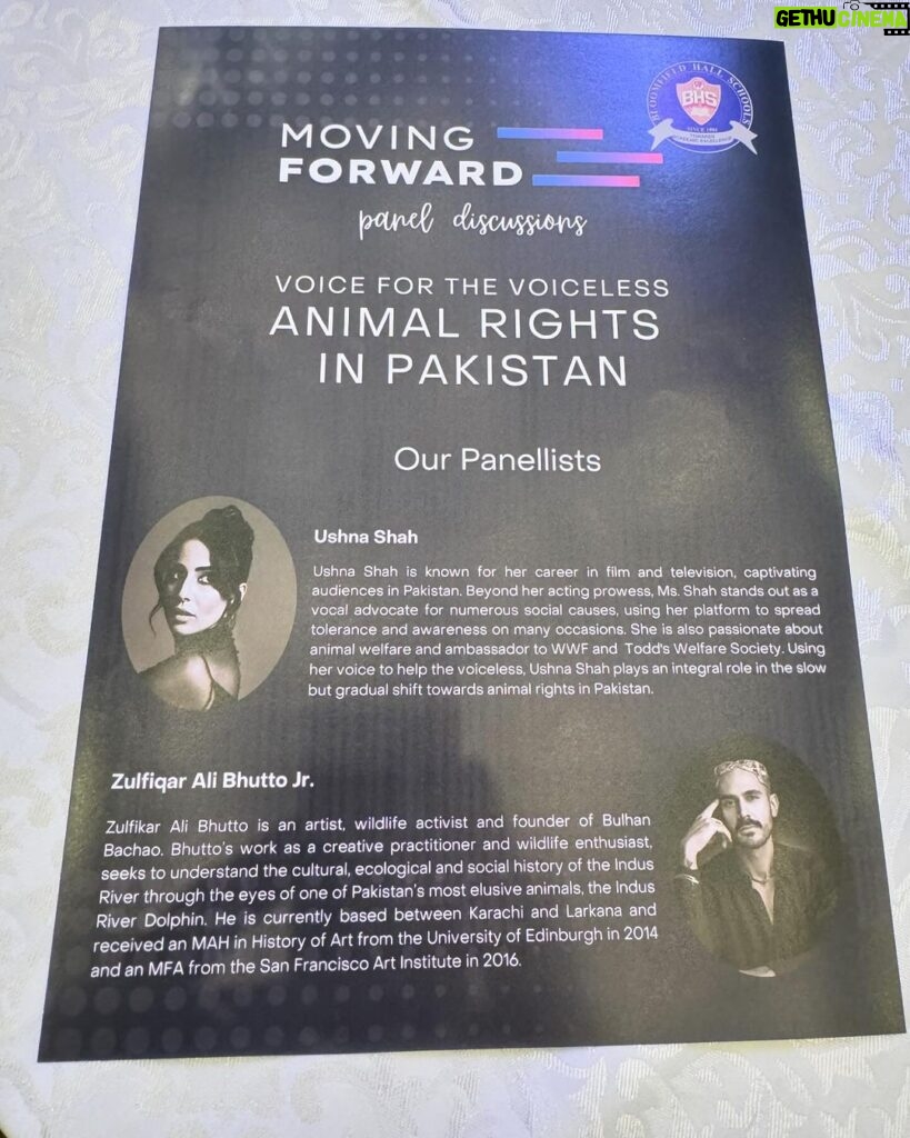 Ushna Shah Instagram - Happy to see @bloomfieldhallschools engaging with vital causes for their 40th anniversary. Honoured to speak about animal rights, hoping to inspire curriculum changes towards empathy for the voiceless. And hoping that other institutions follow suit🐾