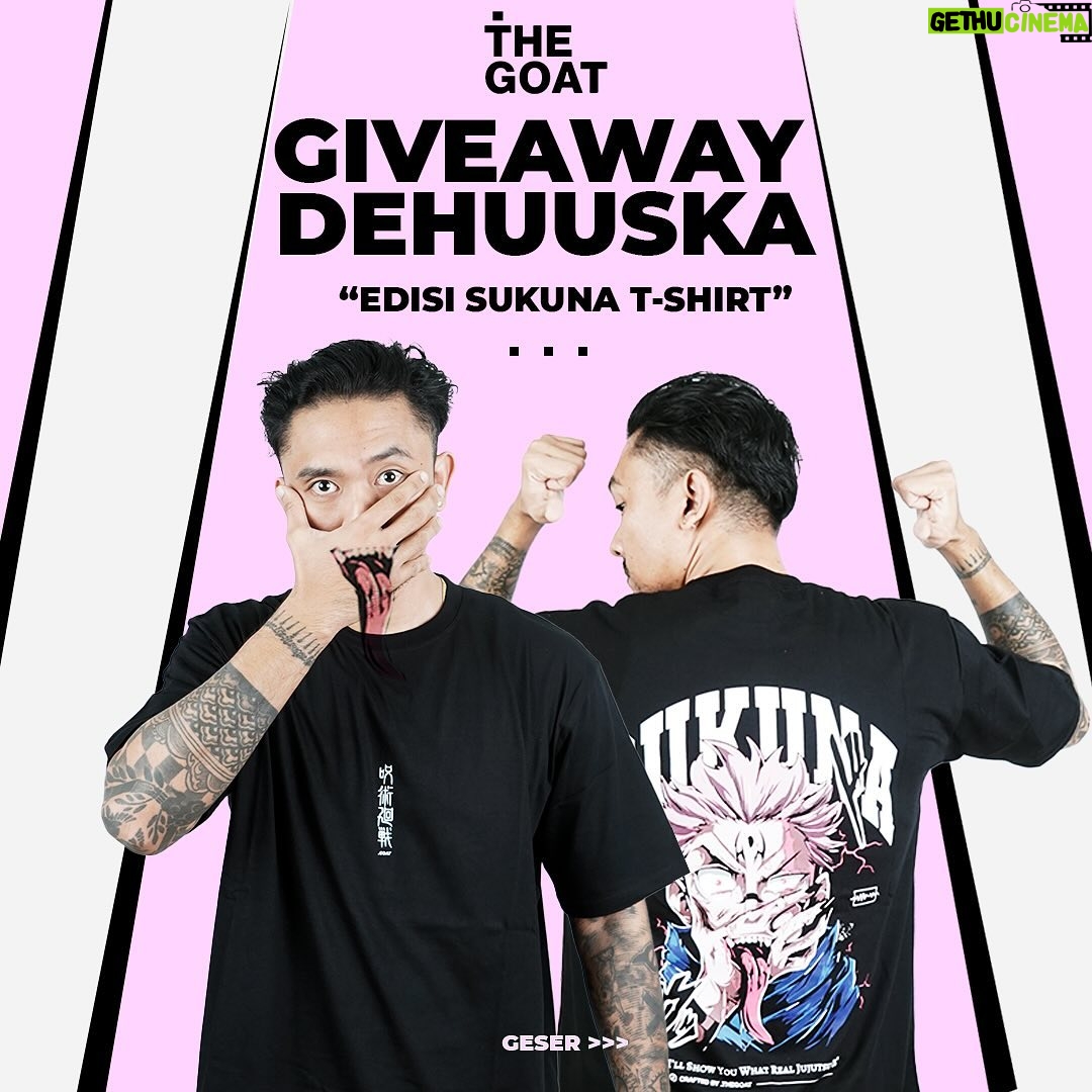 Uus Instagram - Minnaaa! Giveaway hari ini ada t-shirt Sukuna dan 4 parfum bawang slayer ya jadi ditunggu ya jawaban mengejutkan tentang si Budi (wibu sejak dini) š Selamat juga buat pemenang giveaway kemaren ya nanti dihubungi @dot.thegoat @hajarsyth @rudearc @waladun_wildana @noritt_ @madeplagii Ganbatte!!