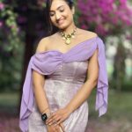 Vaishnavi Gowda Instagram - a lilac only blossoms after a harsh winter ❄️ Outfit - @shimmer_designer_studio
