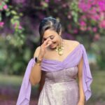 Vaishnavi Gowda Instagram - a lilac only blossoms after a harsh winter ❄️ Outfit - @shimmer_designer_studio