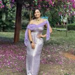 Vaishnavi Gowda Instagram - a lilac only blossoms after a harsh winter ❄️ Outfit - @shimmer_designer_studio