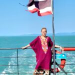 Valentina Shevchenko Instagram - Ferry ride back to main land from Samui Island. 🌴🥥🥰🌸🇹🇭🪷🕉️🧜🏻‍♀️ #Thailand #Samui #ferry Koh Samui Island, Thailand