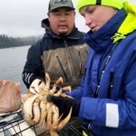 Valentina Shevchenko Instagram - #DungenessCrab of Puget Sound 🦀 Winter fishing is so adventurous 🙂 #WinterFishing #WashingtonState #PugetSound